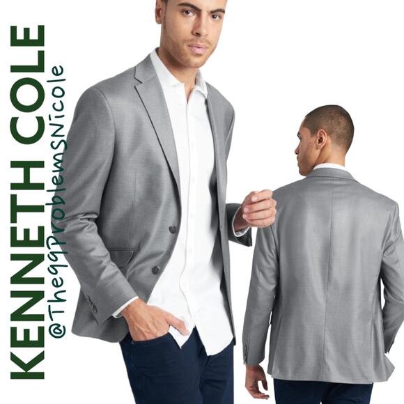 Kenneth Cole Ready Flex Suit Separate Jacket in Light Grey - Picture 1 of 8
